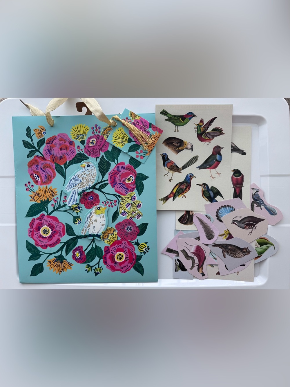 Bird Gift Bag and Stickers